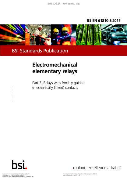 EN 61810-3-2015   Electromechanical elementary relays - Part 3: Relays with forcibly guided (mechanically linked) contacts
