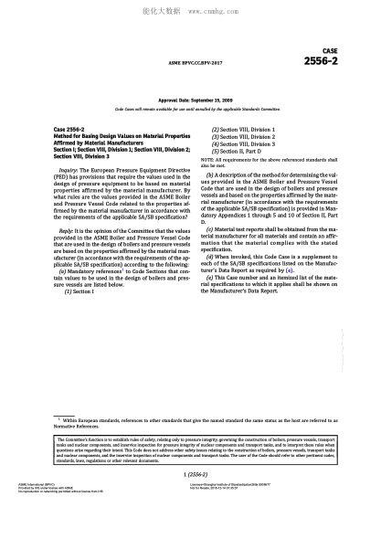 ASME BPVC-CC-BPV 2556-2-2017  Code Cases 2556-2:Boilers And Pressure Vessels
