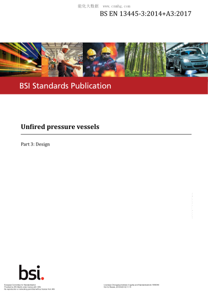 EN 13445-3-2014+A3-2017  Unfired pressure vessels - Part 3: Design