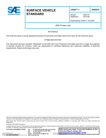 SAE J2540-1-2019  Rds Phrase Lists