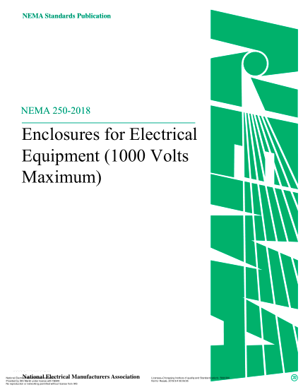 NEMA 250-2018  Enclosures For Electrical Equipment (1000 Volts Maximum)