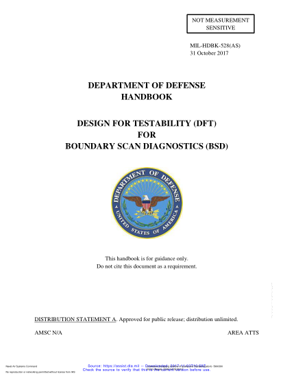 NAVY MIL-HDBK-528-2017  Design For Testability (Dft) For Boundary Scan Diagnostics (Bsd)