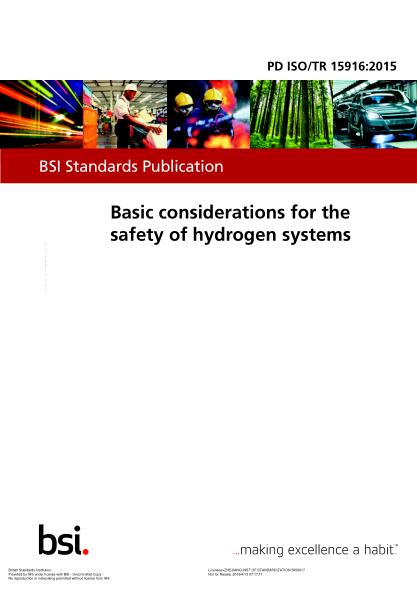 PD ISO/TR 15916-2015 氫系統(tǒng)安全性的基礎(chǔ)問(wèn)題 Basic considerations for the safety of hydrogen systems