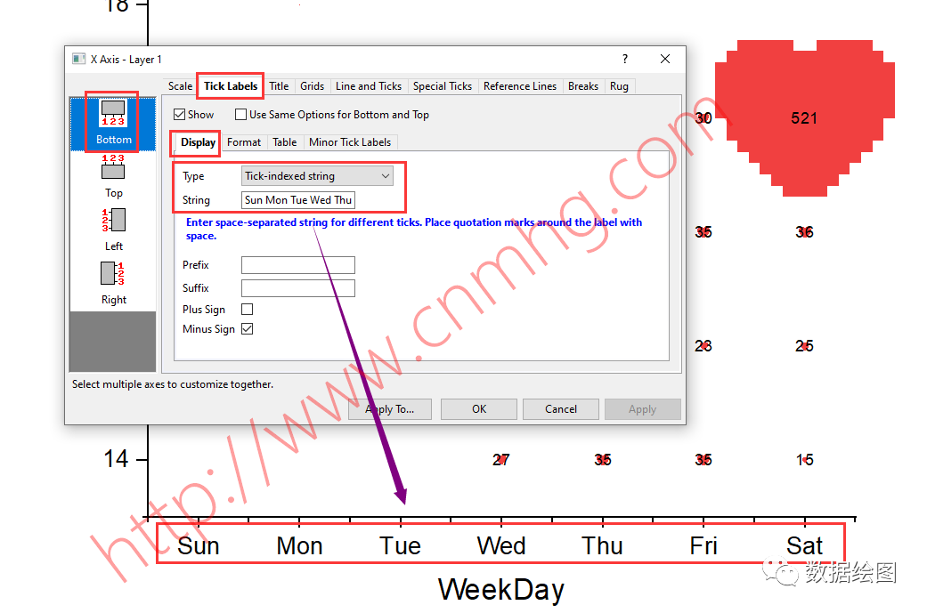 OriginPro愛心散點(diǎn)圖