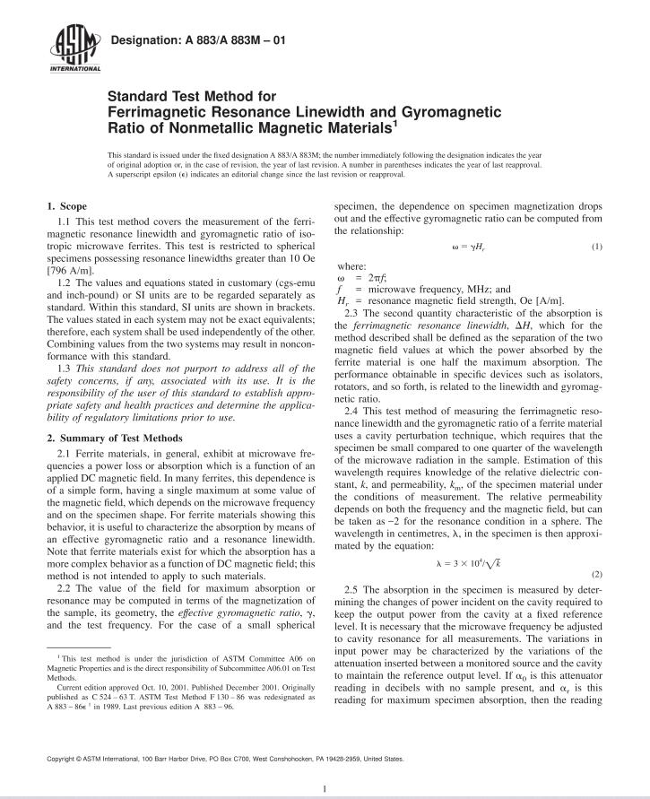 ASTM A883/A883M-2001標準下載