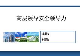 高層領(lǐng)導(dǎo)安全領(lǐng)導(dǎo)力ppt