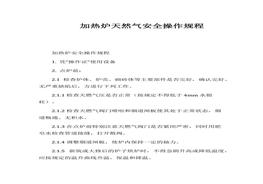 加熱爐天然氣安全操作規(guī)程docx