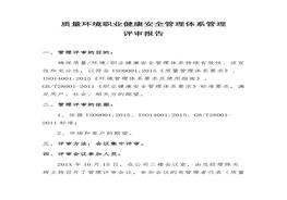EHS管理體系管理評審報告(1)docx