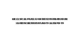 建立安全風(fēng)險分級管控和隱患排查治理雙重預(yù)防機(jī)制作業(yè)指導(dǎo)書Adocx