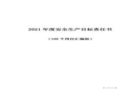 大崗位安全目標(biāo)責(zé)任書(shū)（103頁(yè)）doc