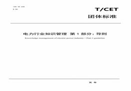 電力行業(yè)知識管理標準 第一部分：導則pdf