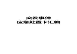 突發(fā)事件應(yīng)急處置卡匯編（35頁）doc