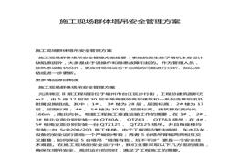 施工現(xiàn)場群體塔吊安全管理方案(1)docx