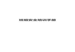 ~班組安全培訓手冊（45頁）docx