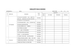 危險(xiǎn)品停車場安全檢查表doc