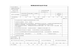 有限空間危險(xiǎn)作業(yè)許可證doc
