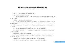 停車場消防安全管理制度docx