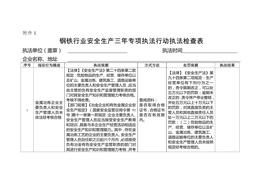 鋼鐵三年專項執(zhí)法行動執(zhí)法檢查表(1)doc