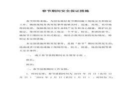 春節(jié)期間安全保證措施（8頁）(1)docx