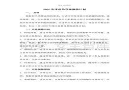 【演練計劃】2020年度應急預案演練計劃（3頁）doc