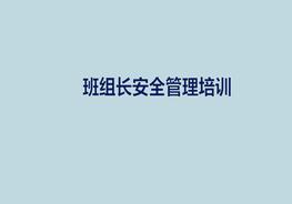 班組長(zhǎng)安全管理理解培訓(xùn)ppt