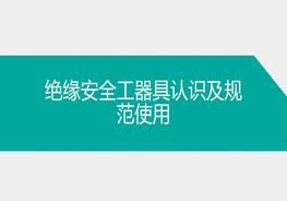 A20220204絕緣安全工器具認識及規(guī)范使用ppt