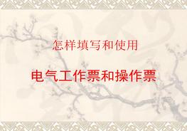 怎樣填寫和使用操作票和工作票ppt