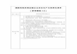 《四川省道路危險(xiǎn)貨物運(yùn)輸企業(yè)安全生產(chǎn)主體責(zé)任清單參考模板（1pdf