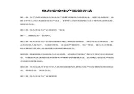 電力安全生產(chǎn)監(jiān)管辦法docx