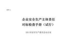 企業(yè)安全生產(chǎn)主體責(zé)任對(duì)標(biāo)檢查手冊(cè)docx