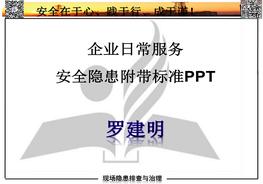 企業(yè)日常服務(wù)安全隱患附帶標(biāo)準(zhǔn)ppt
