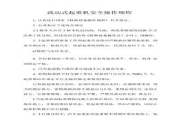 流動式起重機安全操作規(guī)程安全操作規(guī)程docx