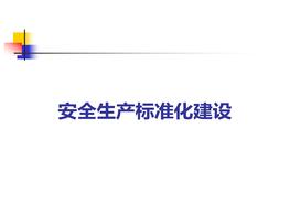 安全生產(chǎn)標準化建設ppt