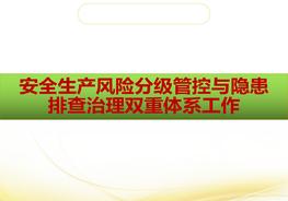 安全生產(chǎn)風(fēng)險分級管控與隱患排查治理雙重體系工作ppt
