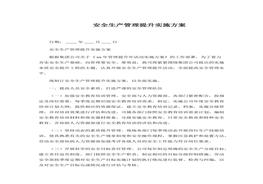 安全生產(chǎn)管理提升實(shí)施方案docx