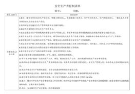 安全責任制清單2021版docx