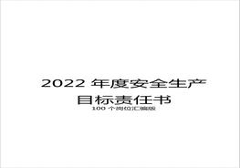 2022年安全生產(chǎn)目標(biāo)責(zé)任書doc