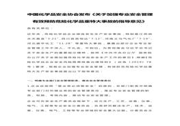 關(guān)于加強(qiáng)專業(yè)安全管理有效預(yù)防危險化學(xué)品重特大事故的指導(dǎo)意見(1)docx