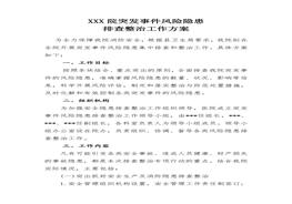 XXX醫(yī)院安全隱患排查整治工作方案(1)doc