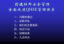 杜邦安全管理全面改進QHSE管理體系pdf