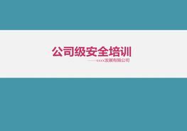 公司級安全培訓ppt