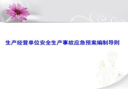 生產(chǎn)經(jīng)營(yíng)單位生產(chǎn)安全事故應(yīng)急預(yù)案編制導(dǎo)則ppt