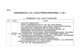 企業(yè)）安全生產(chǎn)管理責(zé)任清單參考模版（10版）docx