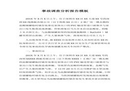 XX公司事故調(diào)查分析報(bào)告模板（15頁(yè)）docx