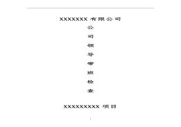公司領導帶班檢查制度計劃（10頁，含全套表格）(1)doc