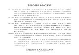 一般制造業(yè)安全生產(chǎn)管理責(zé)任制(1)doc