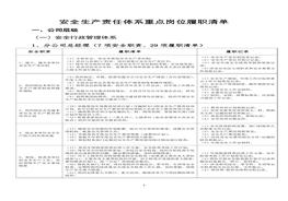 安全生產(chǎn)重點崗位履職清單 docx