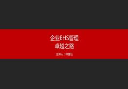 企業(yè)EHS管理卓越路pptx