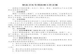 職業(yè)衛(wèi)生專項(xiàng)治理工作方案doc