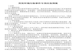 突發(fā)環(huán)境污染事件專項應急預案docx